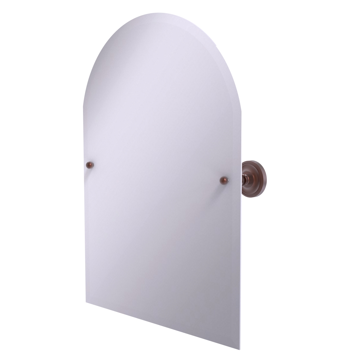 Allied Brass PR-94-CA Frameless Arched Top Tilt Mirror with Beveled Edge, Antique Copper - 28 x 21 x 29 in.
