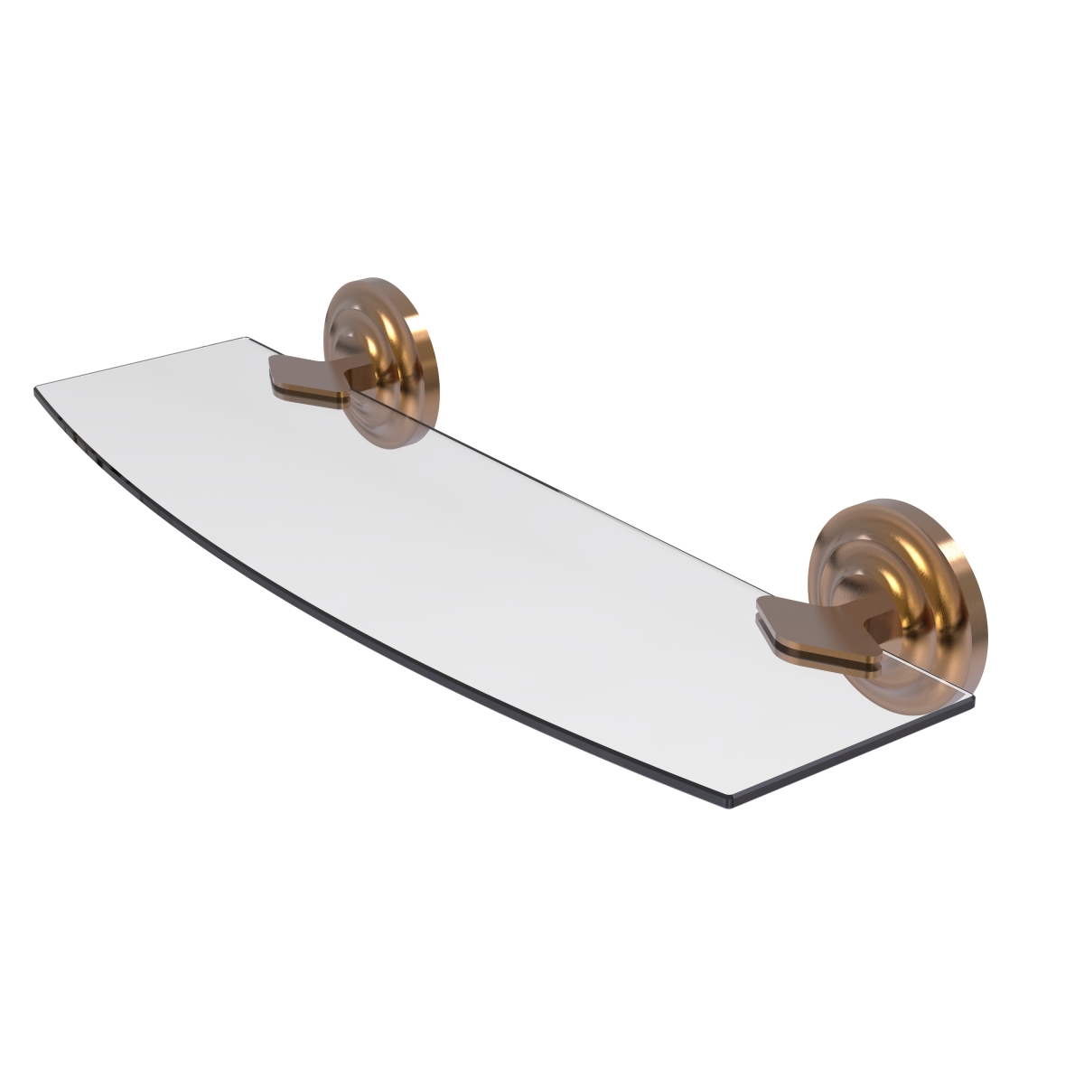Allied Brass QN-33-18-BBR Que First Collection 18 in. Glass Shelf, Brushed Bronze