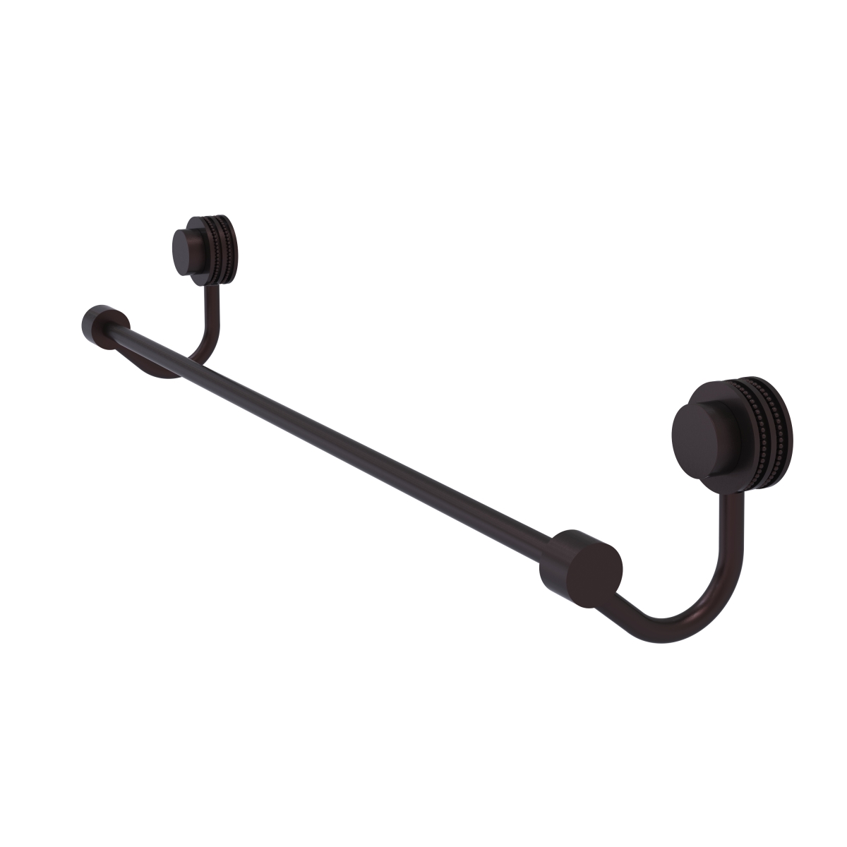 Allied Brass 421D-24-ABZ Venus Collection 24 in. Towel Bar with Dotted Accent, Antique Bronze