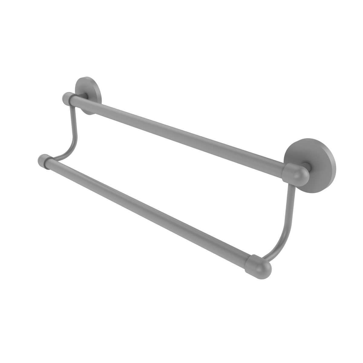 Allied Brass TA-72-36-GYM 36 in. Tango Collection Double Towel Bar, Matte Gray