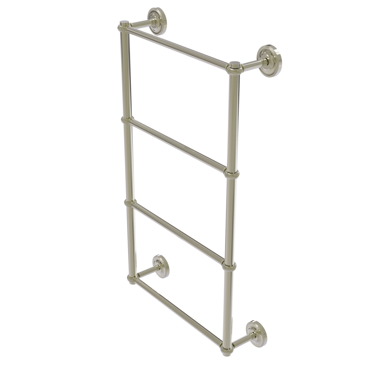Allied Brass PR-28T-30-PNI 30 in. Prestige Regal Collection 4 Tier Ladder Towel Bar with Twisted, Polished Nickel