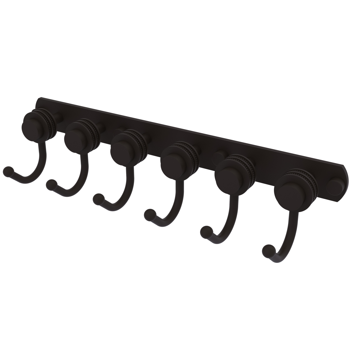 Allied Brass 920D-6-ORB Mercury Collection 6 Position Tie & Belt Rack with Dotted Accent, Oil Rubbed Bronze