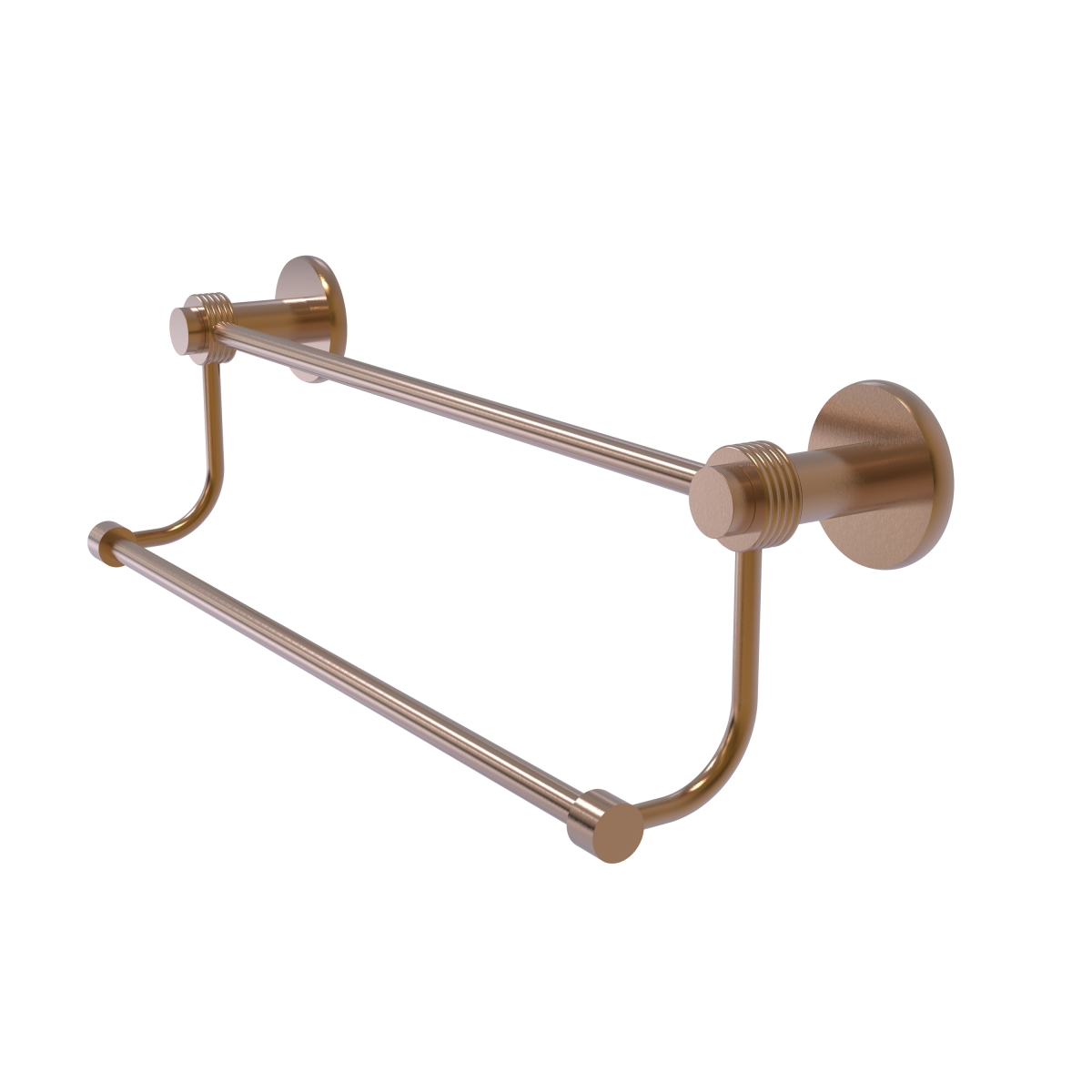 Allied Brass 9072G-30-BBR Mercury Collection 30 in. Double Towel Bar with Groovy Accents, Brushed Bronze