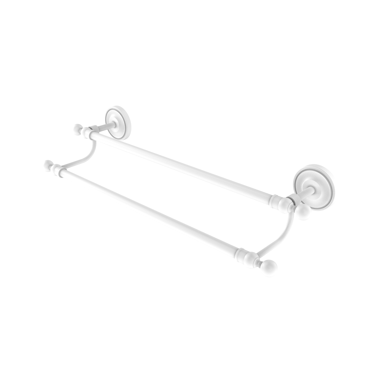 Allied Brass R-72-18-WHM 18 in. Regal Collection Double Towel Bar, Matte White