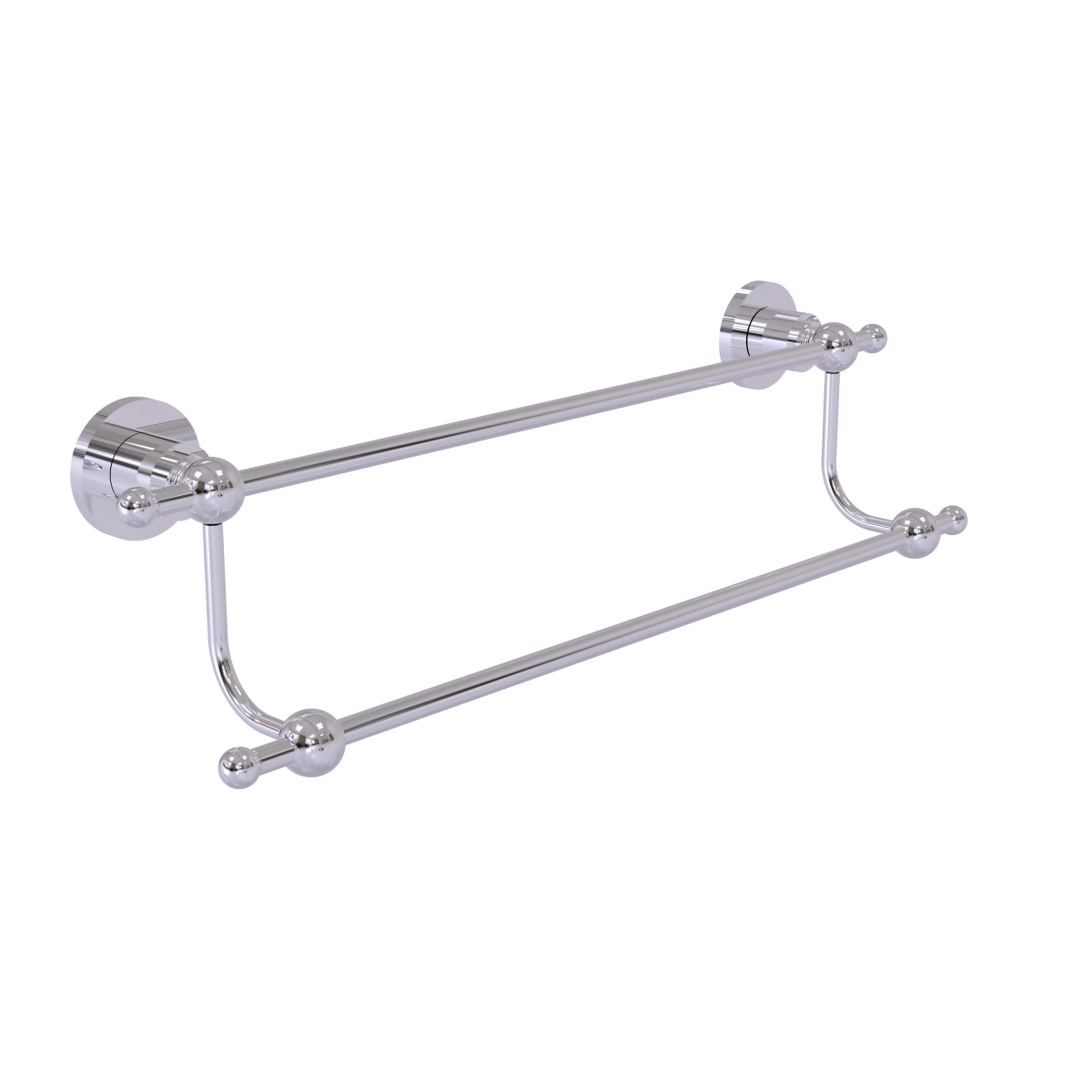 Allied Brass AP-72-24-PC 24 in. Astor Place Collection Double Towel Bar, Polished Chrome