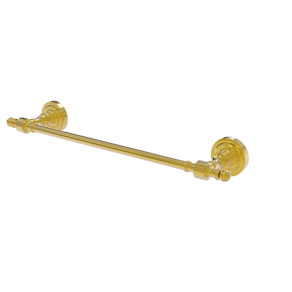 Allied Brass RD-31-36-UNL Retro Dot Collection 36 in. Towel Bar, Unlacquered Brass