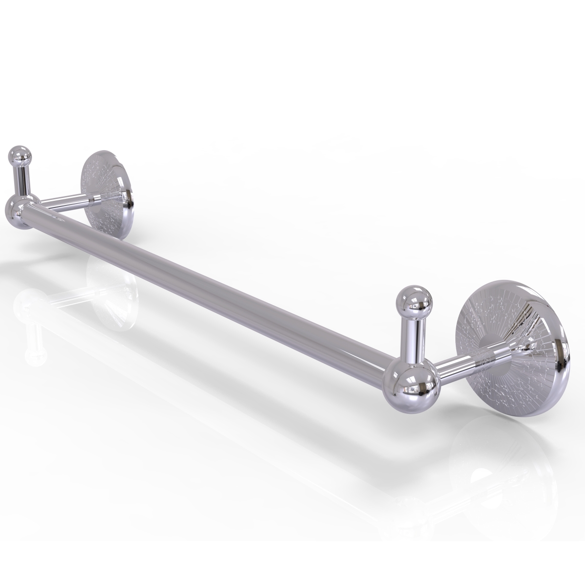 Allied Brass PMC-41-24-PEG-PC 24 in. Prestige Monte Carlo Collection Towel Bar with Integrated Hooks, Polished Chrome - 3.3 x 3.8 x 26.25 in.