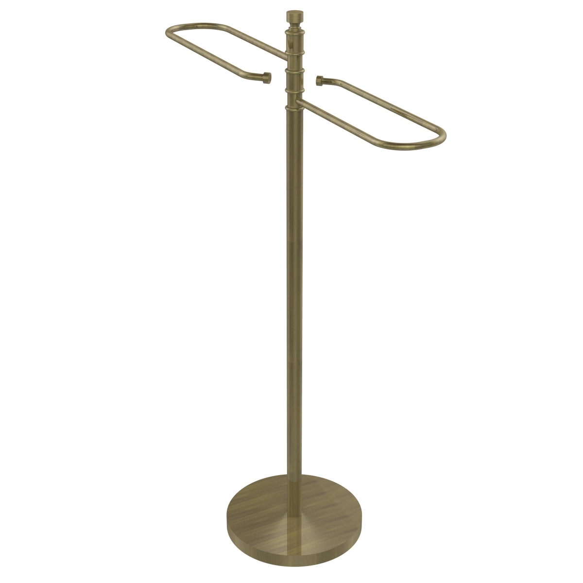 Allied Brass TS-8-ABR Contemporary Free Standing Floor Bath Towel Valet, Antique Brass