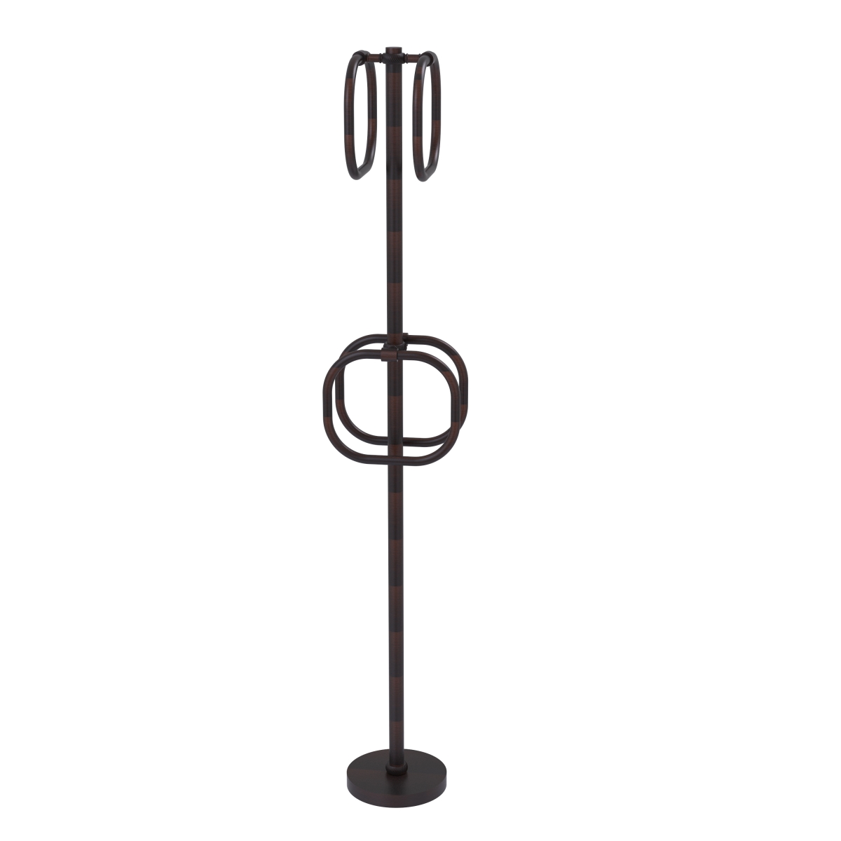 Allied Brass TS-40T-VB Towel Stand with 4 Integrated Towel Rings, Venetian Bronze - 49 x 9.25 x 9 in.