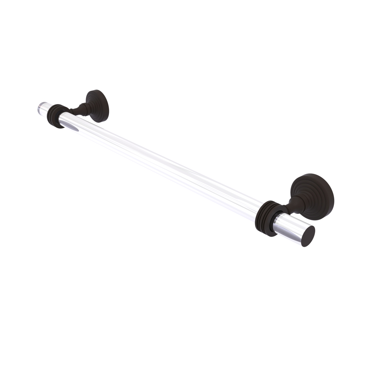 Allied Brass PG-41D-24-ORB 24 in. Pacific Grove Collection Towel Bar with Dotted Accents, Oil Rubbed Bronze