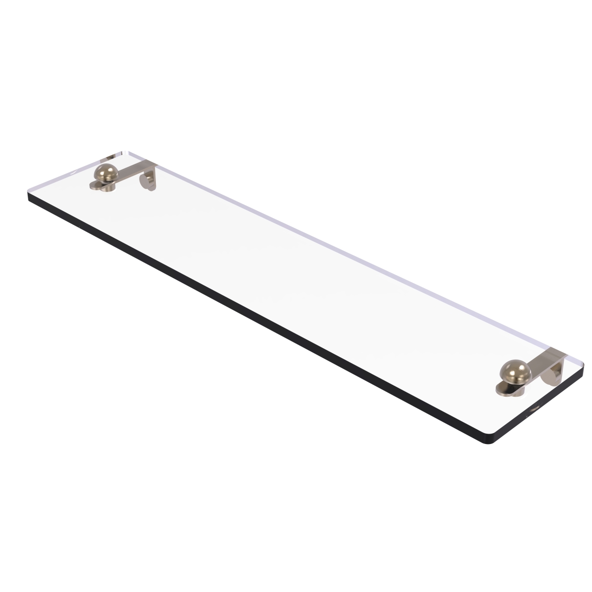 Allied Brass RC-1-22-PEW 22 in. Glass Vanity Shelf with Beveled Edges, Antique Pewter - 2 x 5 x 22 in.