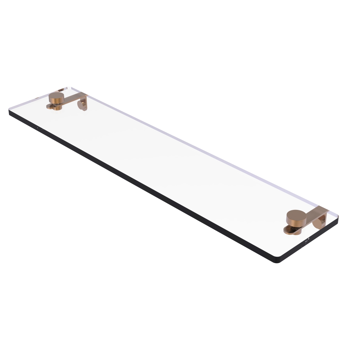 Allied Brass NS-1-22-BBR 22 in. Glass Vanity Shelf with Beveled Edges, Brushed Bronze