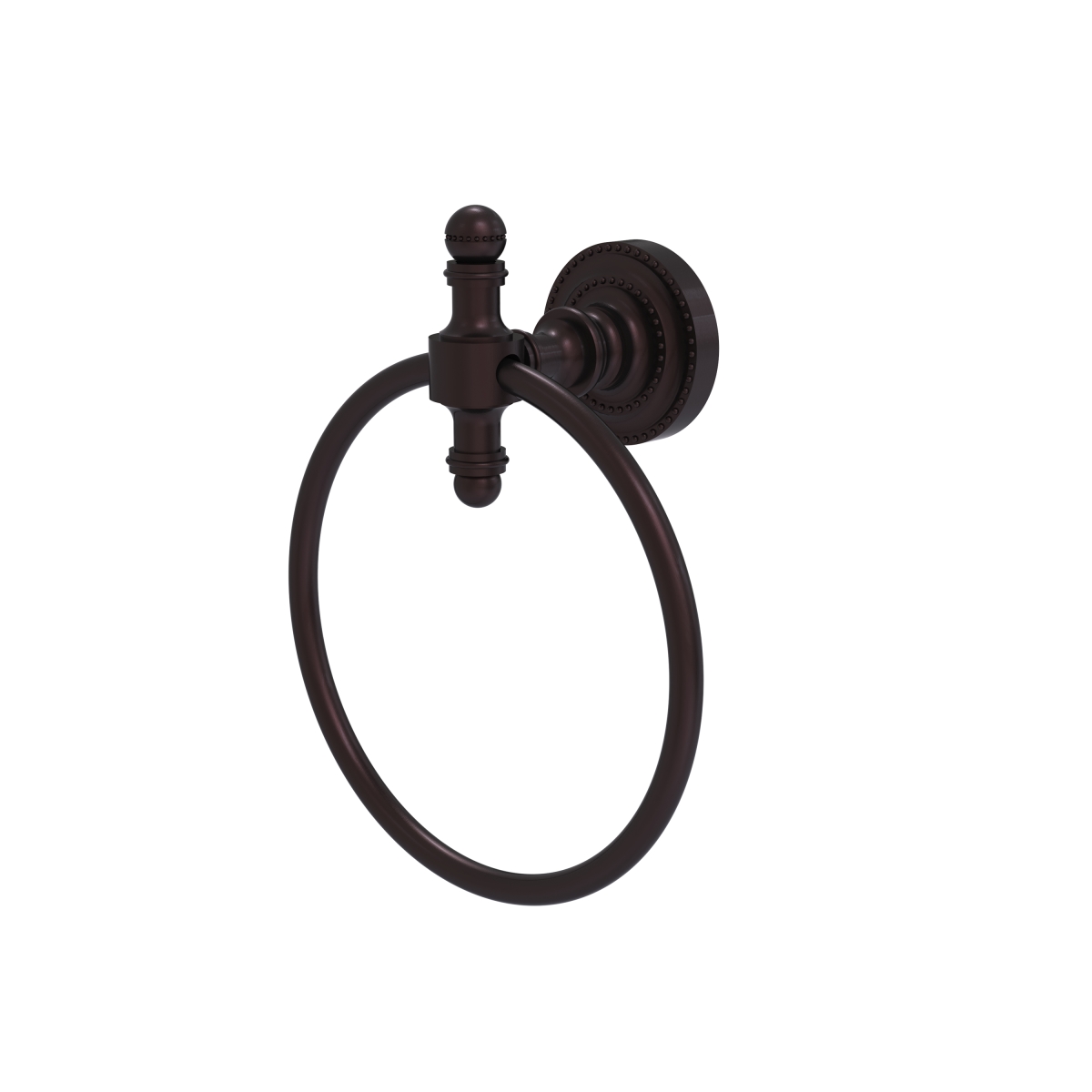 Allied Brass RD-16-ABZ Retro Dot Collection Towel Ring, Antique Bronze