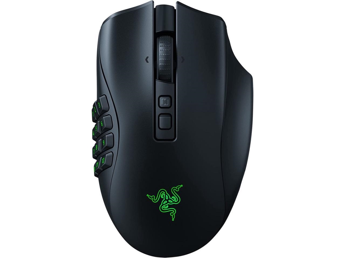 Razer RZ01-04400100-R3U1 Naga V2 HyperSpeed MMO Wireless Optical Gaming Mouse with 19 Plus 1 Programmable Buttons&#44; Black