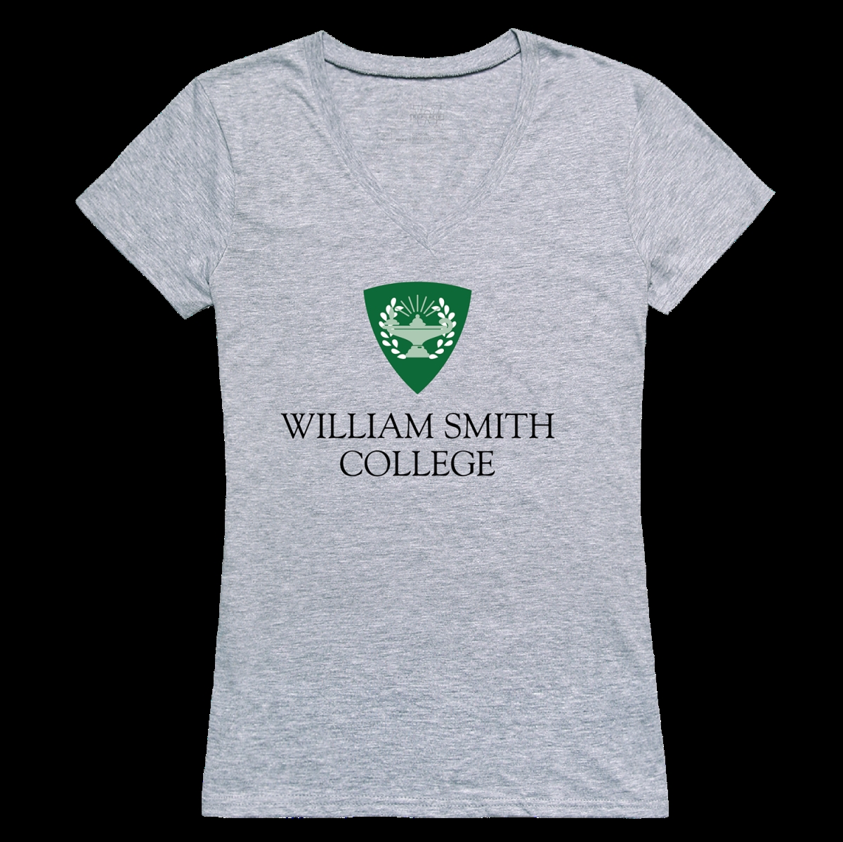 W Republic 520-700-HG2-02 Hobart & William Smith Colleges Statesmen Womens Seal T-Shirt&#44; Heather Grey - Medium
