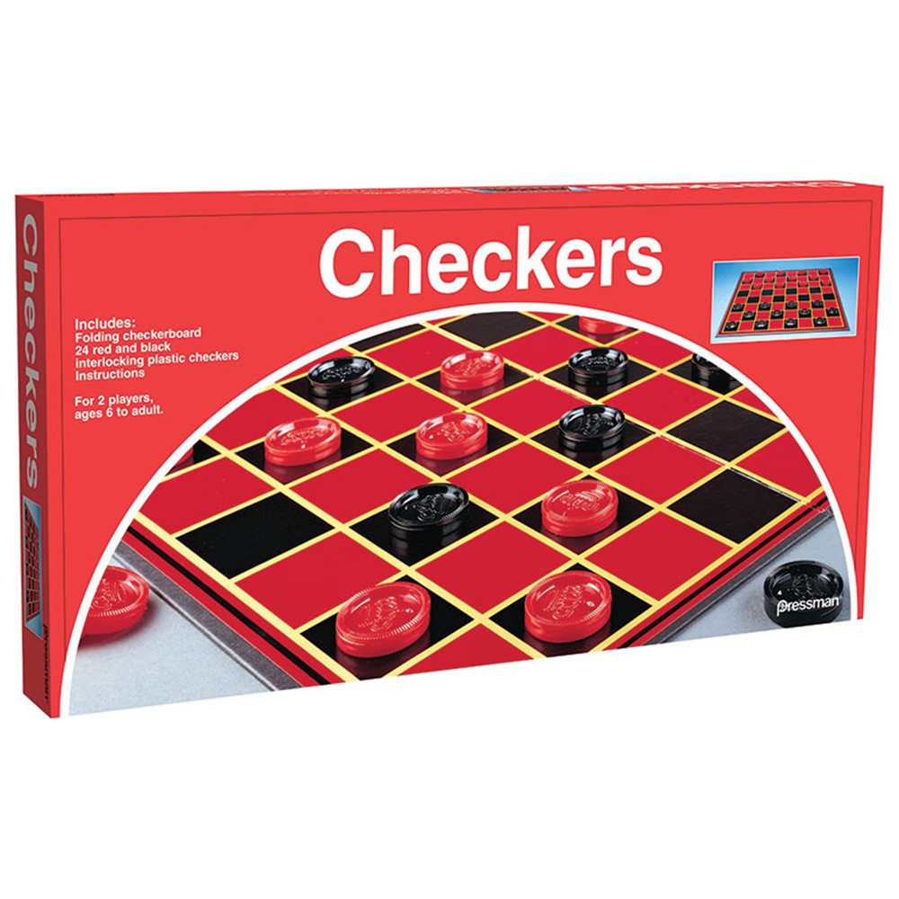 Pressman Toy Checkers Game, Pack of 6