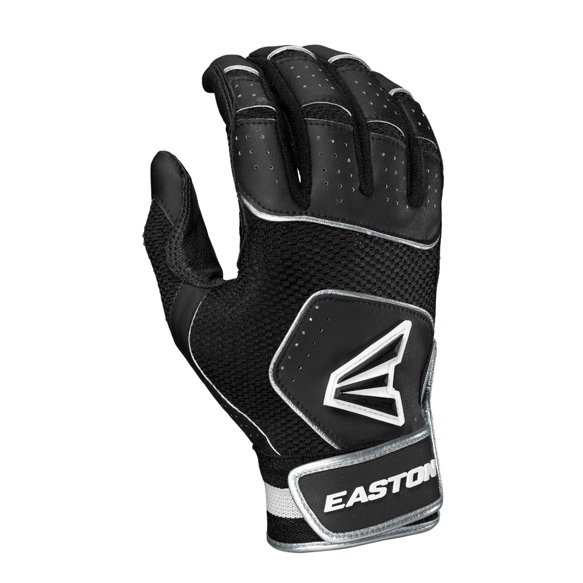 Easton 1132332 Walk-Off NX Baseball Batting Gloves&#44; Black - Large