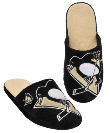 Forever Collectibles Pittsburgh Penguins Slippers - Mens Big Logo