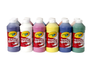 Crayola Premier Non-Toxic Liquid Tempera Paint Set - 1 Pt Squeeze Bottle, Set 12