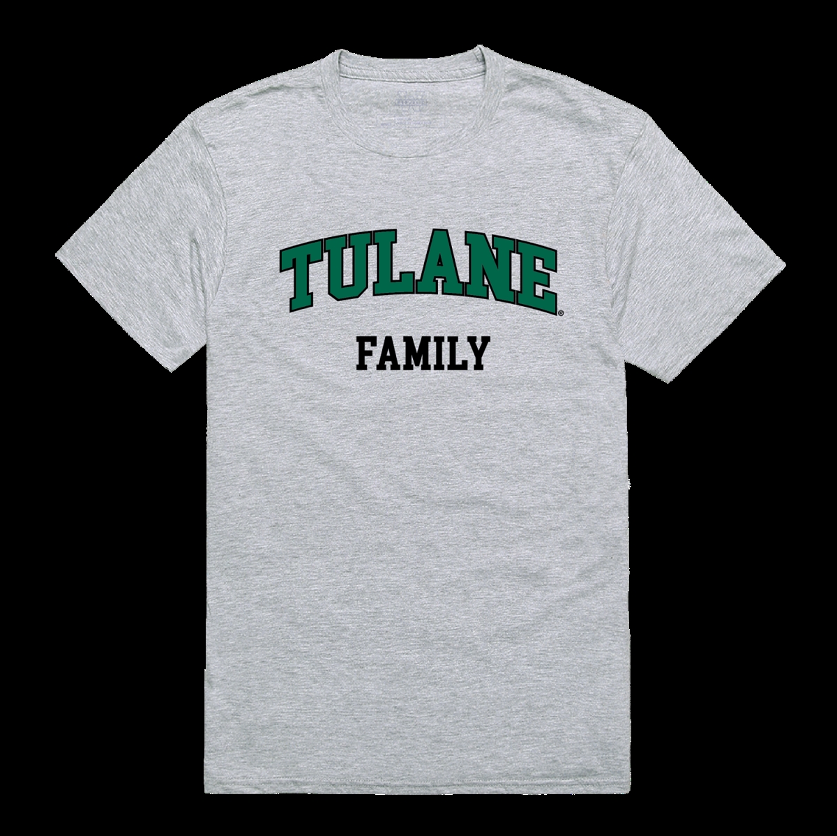 W Republic 571-198-HGY-02 Tulane University Green Wave Family T-Shirt&#44; Heather Grey - Medium