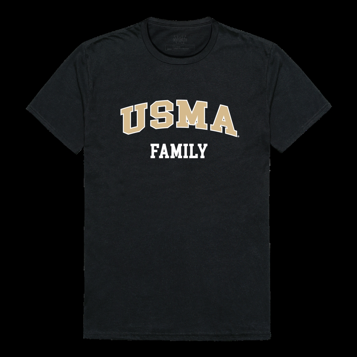 W Republic 571-174-BLK-04 Army War College Black Nights Family T-Shirt&#44; Black - Extra Large
