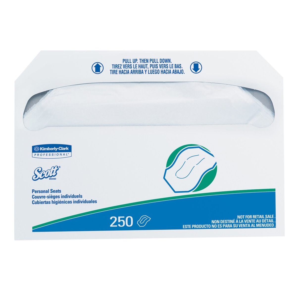 Kimberly-Clark Kimberly Clark 491461-PK White Scott Toilet Seat Cover - 250 per Pack - 20 Pack per Case