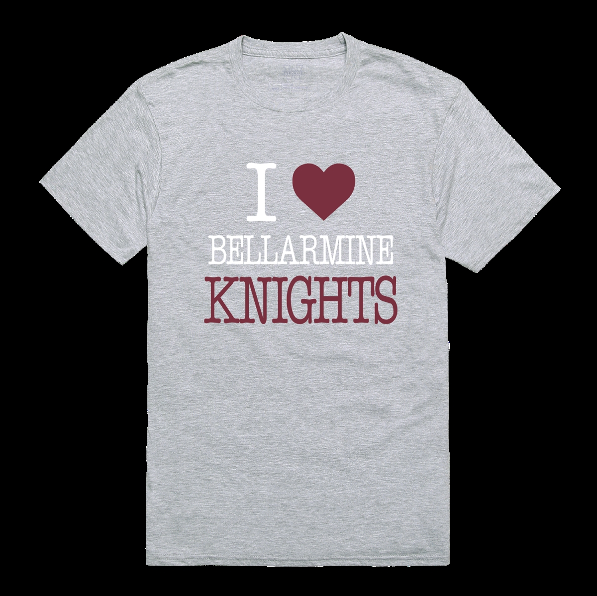 W Republic 551-706-HGY-05 Bellarmine University Knights I Love T-Shirt&#44; Heather Grey - 2XL
