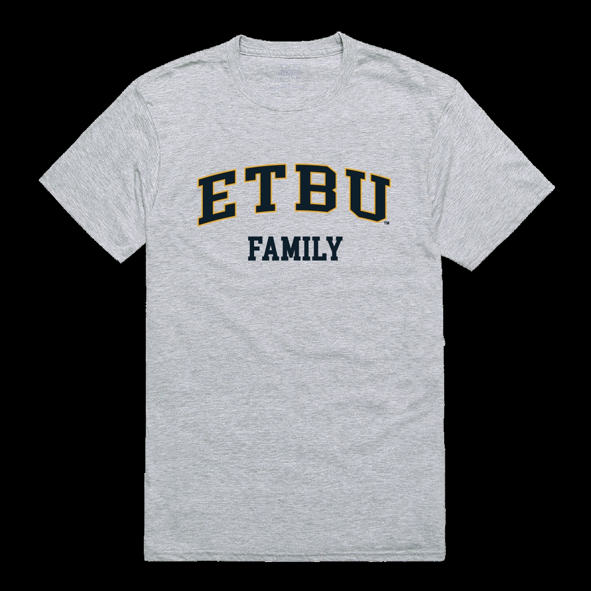 W Republic 571-639-HGY-04 East Texas Baptist University Tigers Family T-Shirt&#44; Heather Grey - Extra Large