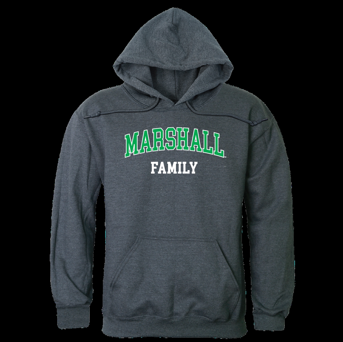 W Republic 573-190-HCH-03 Marshall University Thundering Herd Family Hoodie&#44; Heather Charcoal - Large