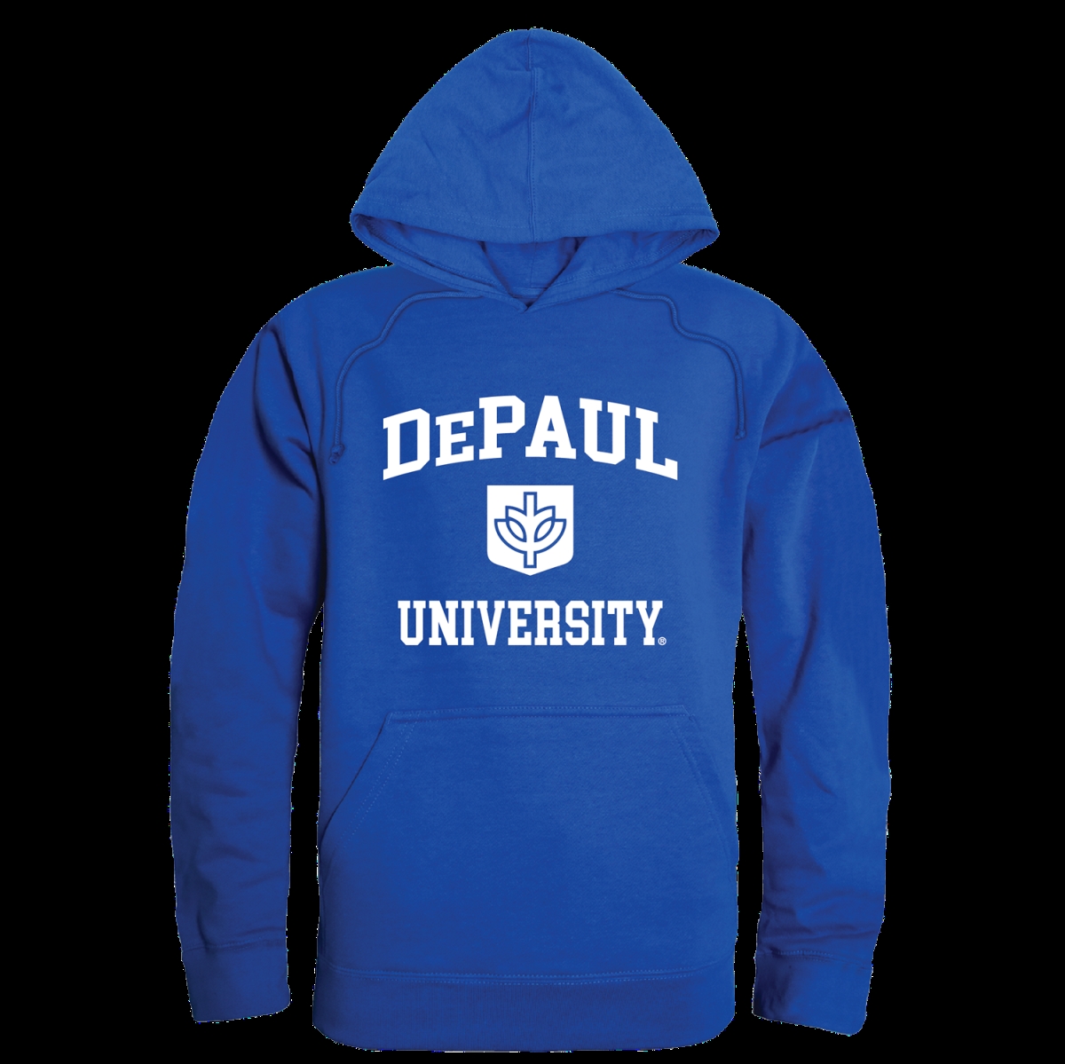 W Republic 569-121-RYL-01 DePaul University Blue Demons Seal Hoodie&#44; Royal - Small