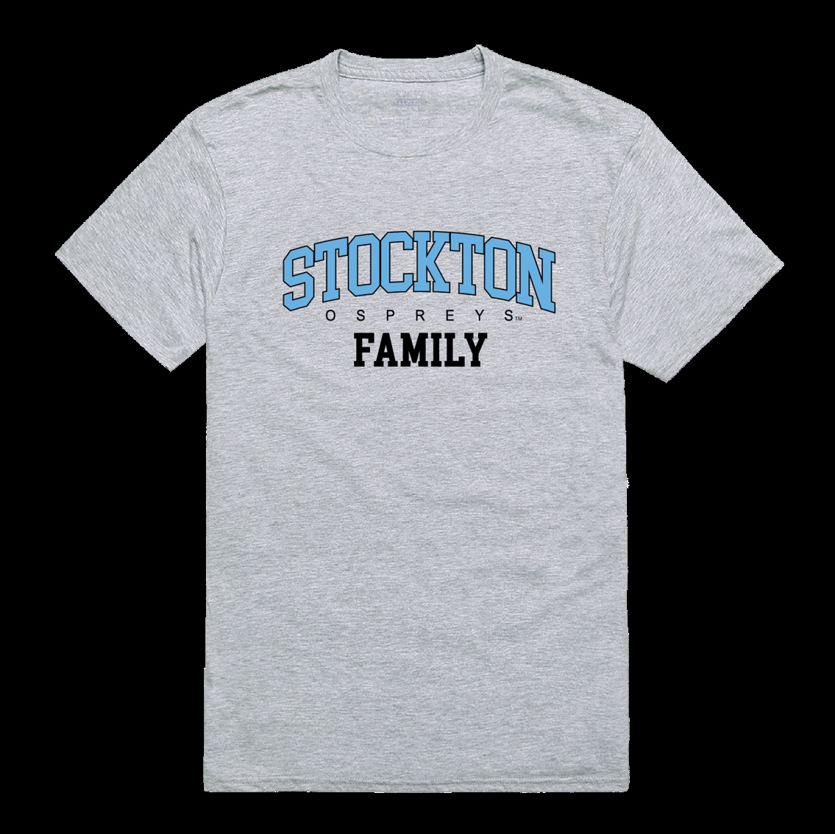 W Republic 571-711-HGY-05 Stockton University Ospreys Family T-Shirt&#44; Heather Grey - 2XL
