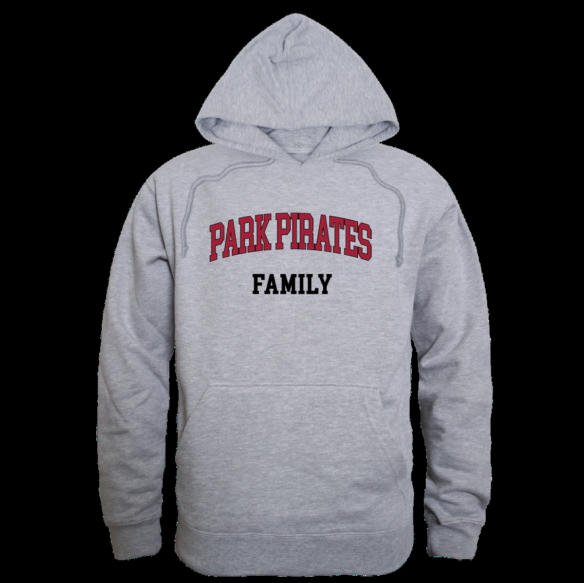 W Republic 573-690-HGY-01 Park University Pirates Family Hoodie&#44; Heather Grey - Small