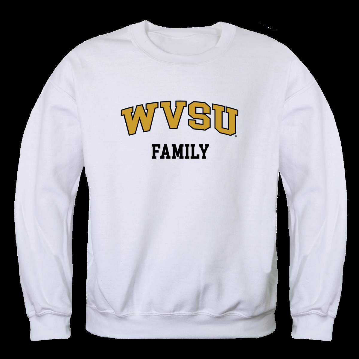 W Republic 572-404-WHT-03 West Virginia State University Yellow Jackets Family Crewneck Sweatshirt&#44; White - Large