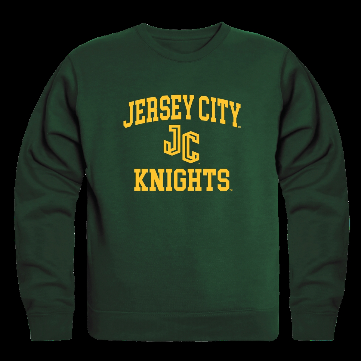 W Republic 568-456-FOR-04 New Jersey City University Knights Seal Crewneck Sweatshirt&#44; Forest Green - Extra Large