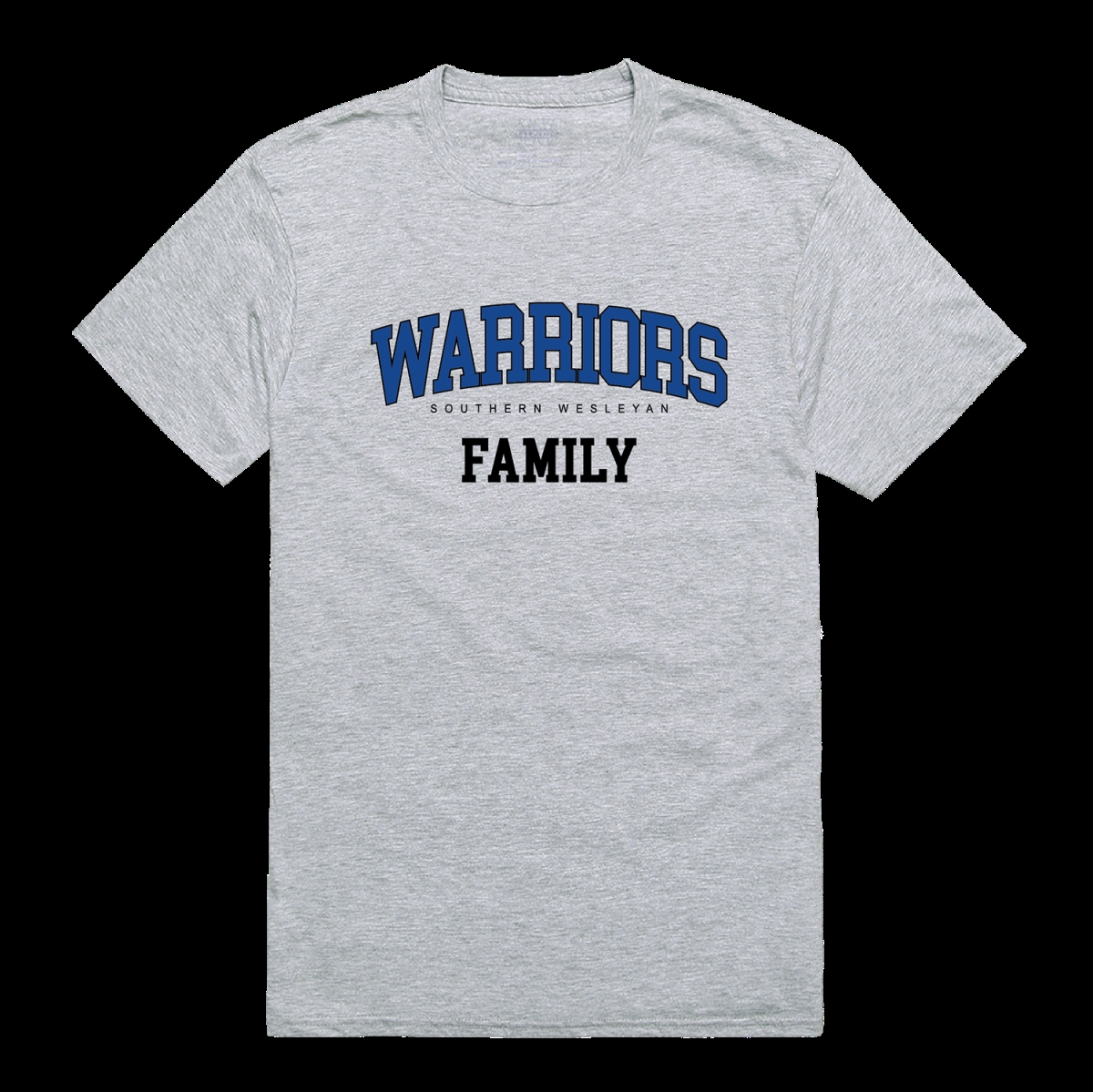 W Republic 571-673-HGY-02 Southern Wesleyan University Warriors Family T-Shirt&#44; Heather Grey - Medium