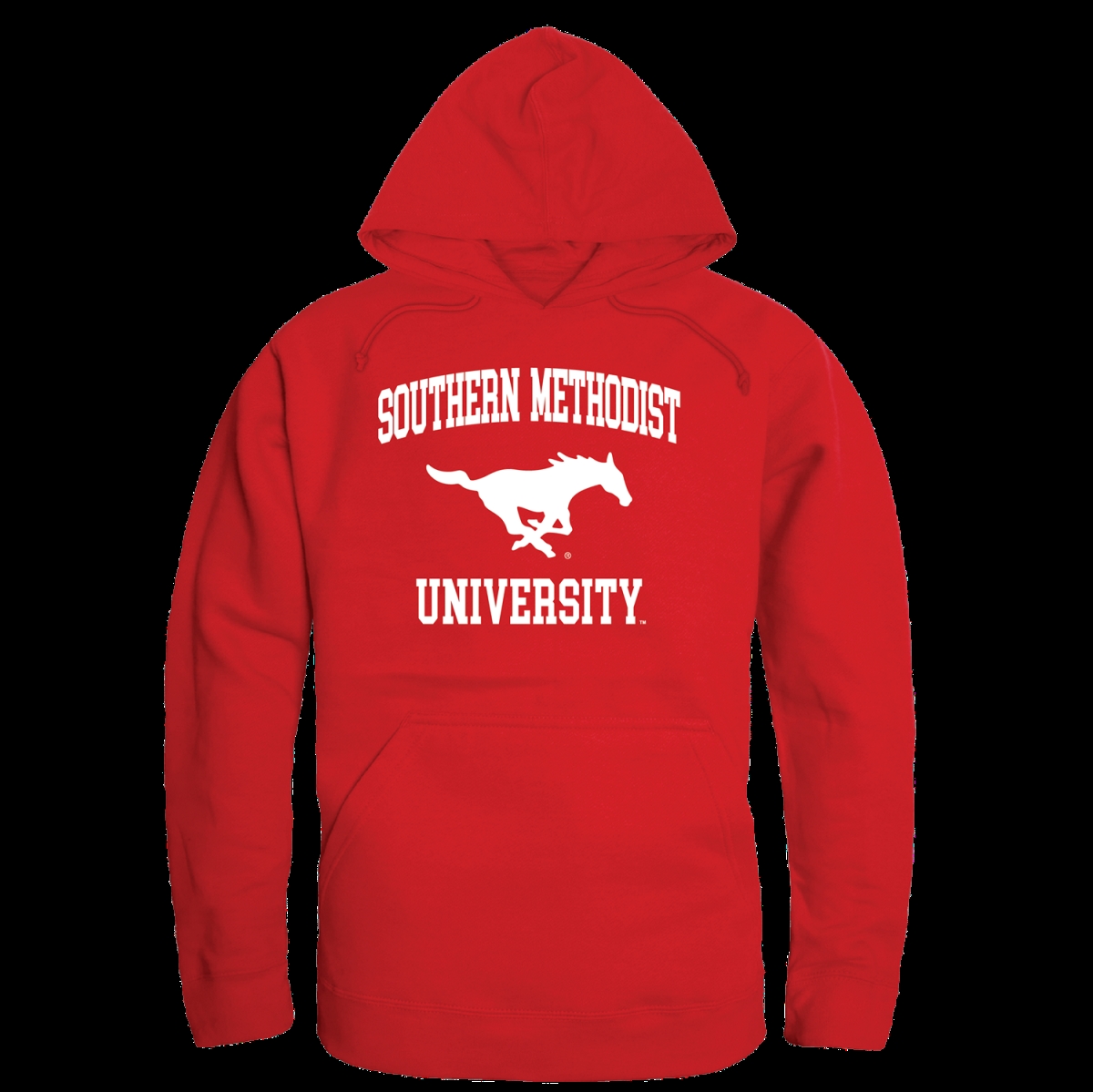 W Republic 569-150-RED-01 Southern Methodist University Mustangs Seal Hoodie&#44; Red - Small
