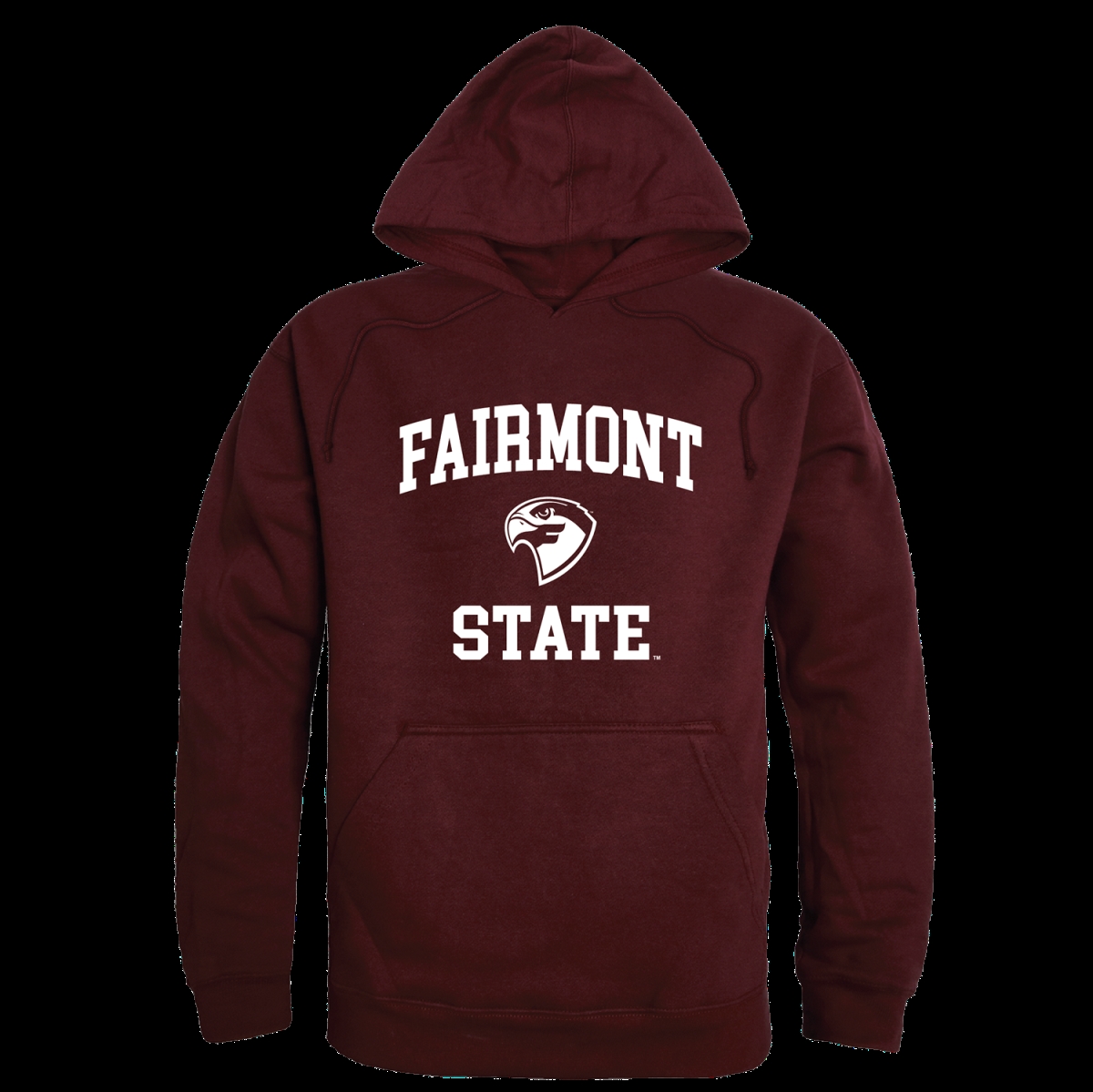 W Republic 569-686-MAR-02 Fairmont State University Falcons Seal Hoodie&#44; Maroon - Medium