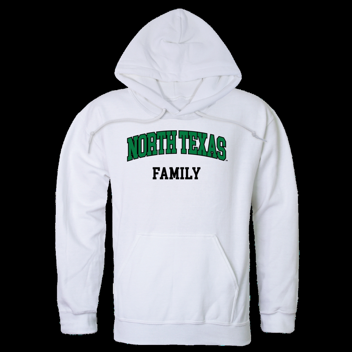 W Republic 573-195-WHT-01 University of North Texas Mean Green Family Hoodie&#44; White - Small