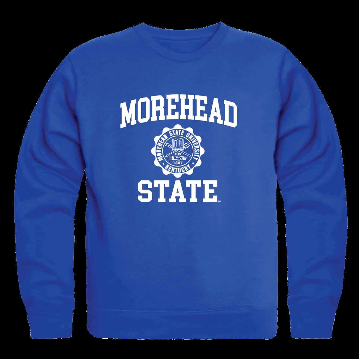 W Republic 568-134-RYL-05 Morehead State University Eagles Seal Crewneck Sweatshirt&#44; Royal - 2XL