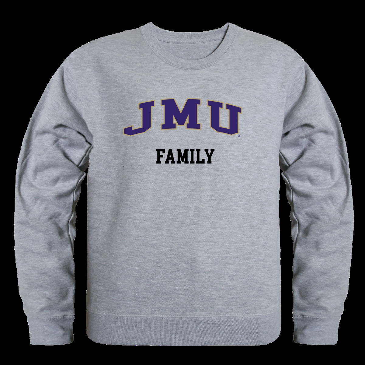 W Republic 572-188-HGY-04 James Madison University Dukes Family Crewneck Sweatshirt&#44; Heather Grey - Extra Large