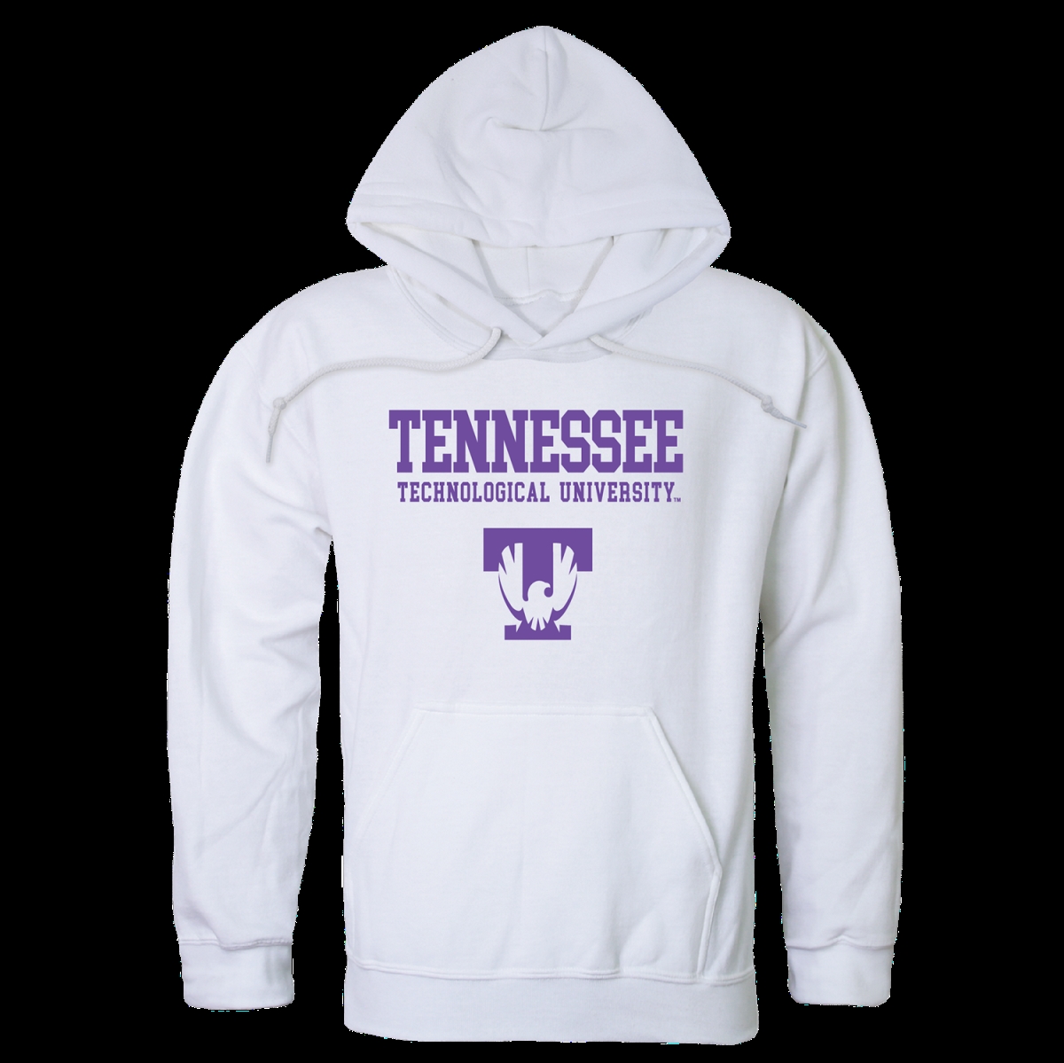 W Republic 569-391-WHT-01 Tennessee Technological University Golden Eagles Seal Hoodie&#44; White - Small