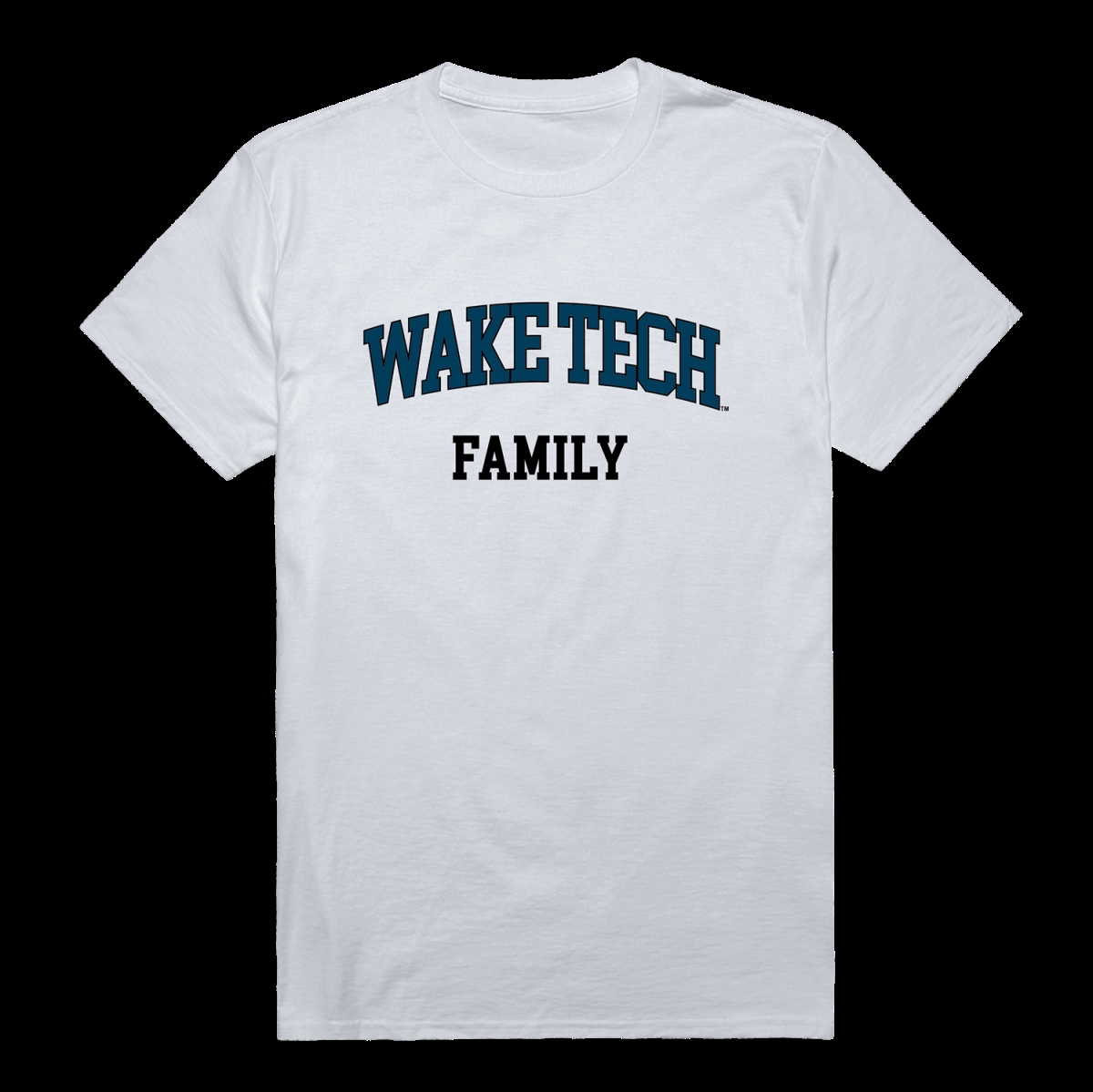 W Republic 571-731-WHT-01 Wake Technical Community College Eagles Family T-Shirt&#44; White - Small
