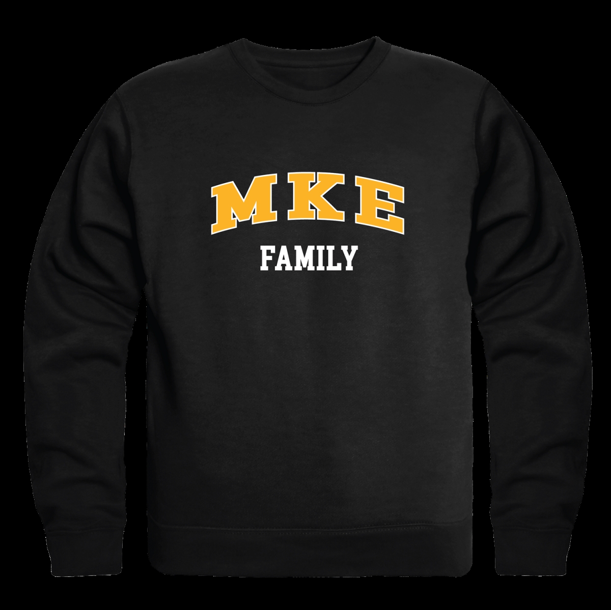 W Republic 572-199-BLK-02 University of Wisconsin-Milwaukee Panthers Family Crewneck Sweatshirt&#44; Black - Medium