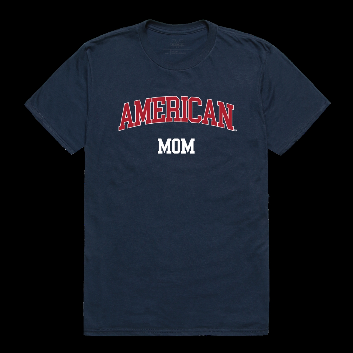 W Republic 549-498-NVY-01 American University Eagles College Mom T-Shirt&#44; Navy - Small