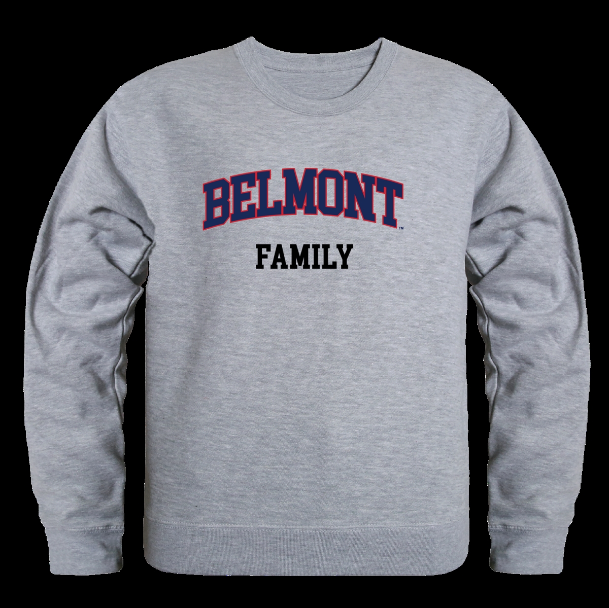 W Republic 572-265-HGY-02 Belmont University Bruins Family Crewneck Sweatshirt&#44; Heather Grey - Medium
