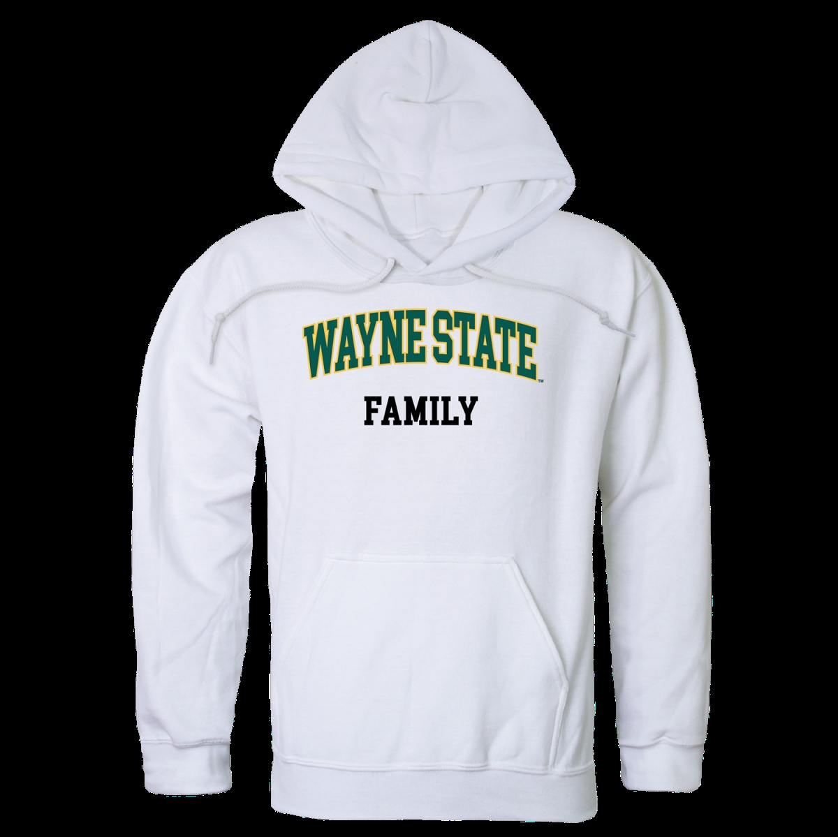 W Republic 573-400-WHT-02 Wayne State University Warriors Family Hoodie&#44; White - Medium