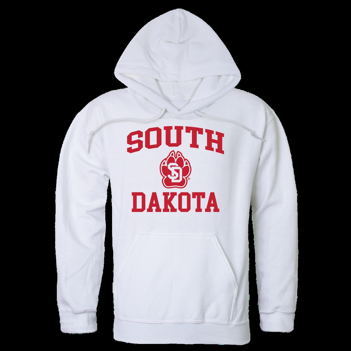 W Republic 569-148-WHT-04 University of South Dakota Coyotes Seal Hoodie&#44; White - Extra Large