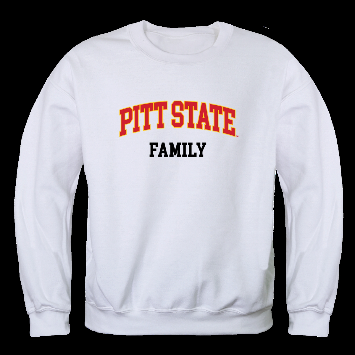 W Republic 572-427-WHT-02 Pittsburg State University Gorillas Family Crewneck Sweatshirt&#44; White - Medium