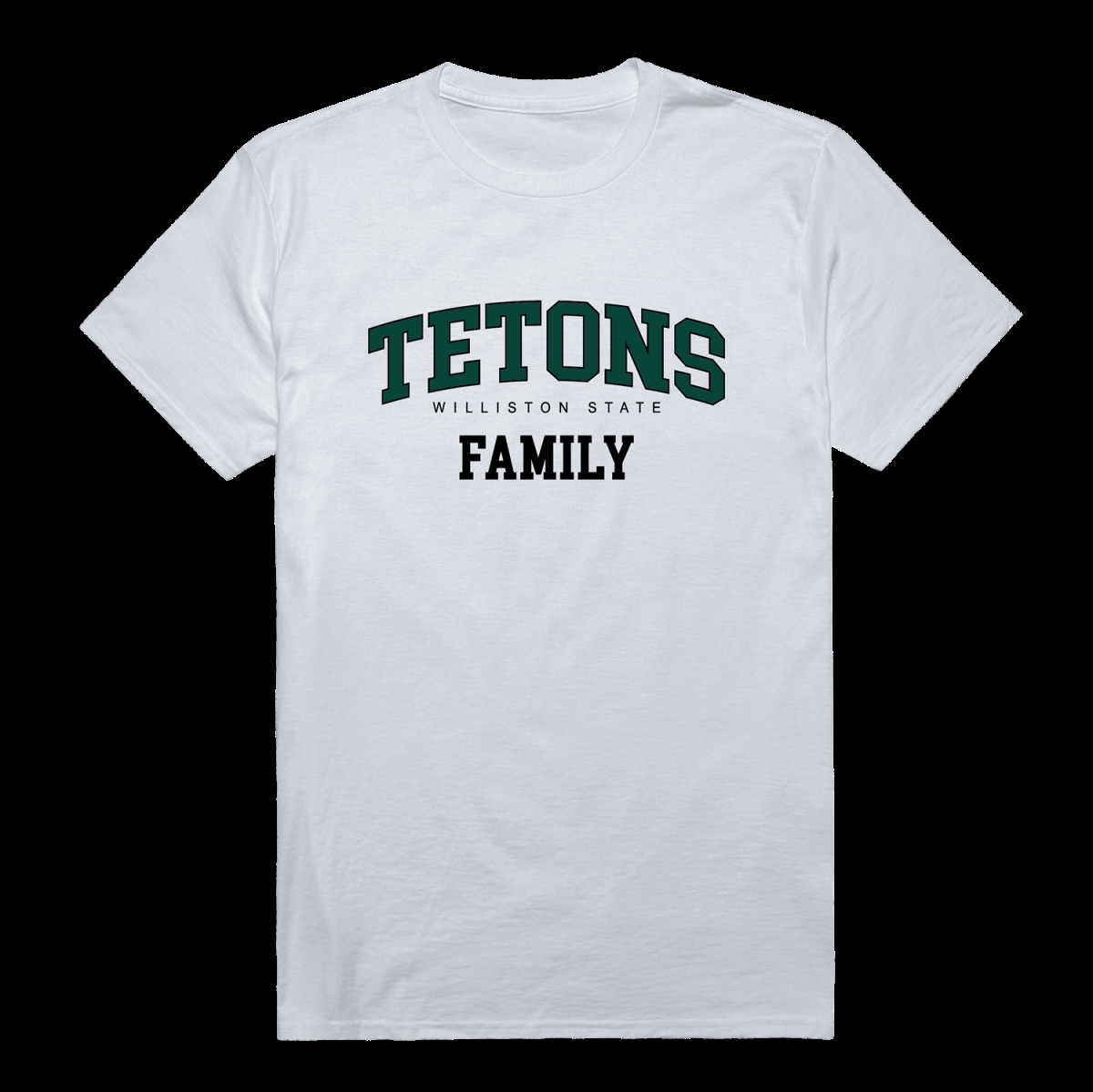 W Republic 571-684-WHT-03 Williston State College Tetons Family T-Shirt&#44; White - Large