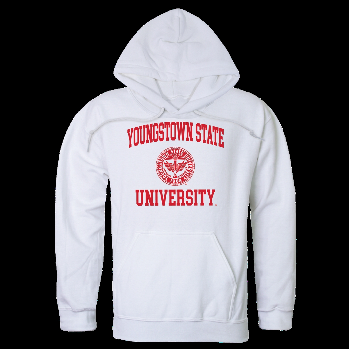 W Republic 569-159-WHT-04 Youngstown State University Penguins Seal Hoodie&#44; White - Extra Large